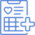 Blue medical chart icon